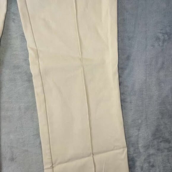 Maurices Studio Womens 7 Y Beige Flared Pants Stretch‎ Career Slacks Minimalist - Picture 9 of 10